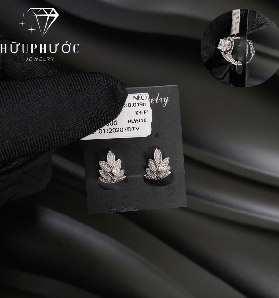 Bông Tai Vàng Trắng VT416 VT55