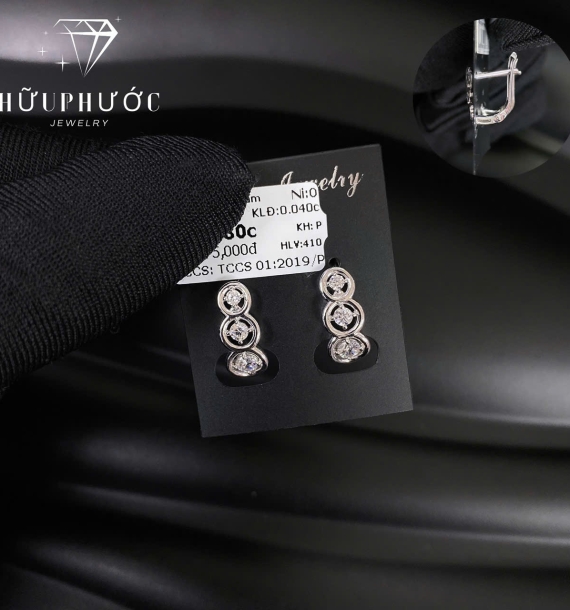 Bông Tai Vàng Trắng VT416 VT59