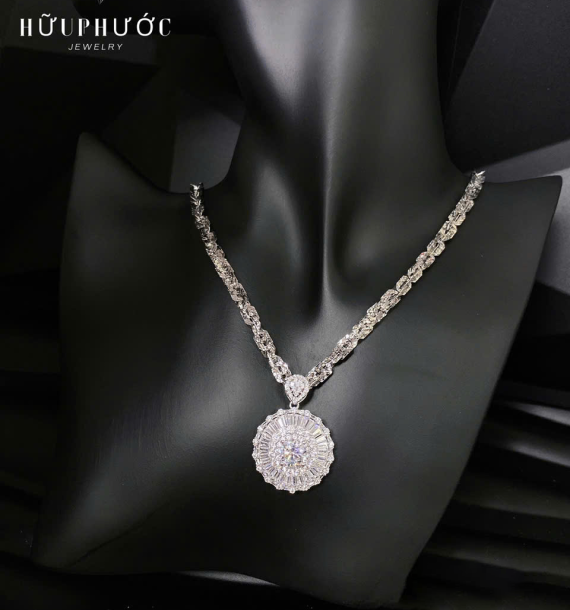 Dây Chuyền Vàng Trắng VT416 VT77