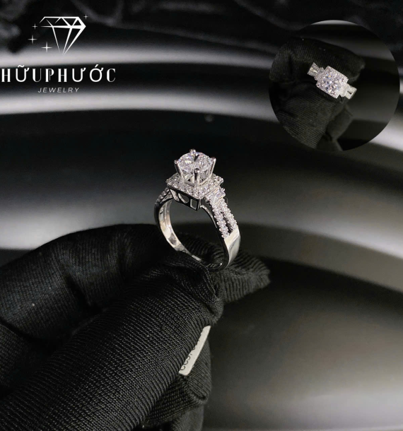 Nhẫn Nữ Vàng Trắng VT416 VT80